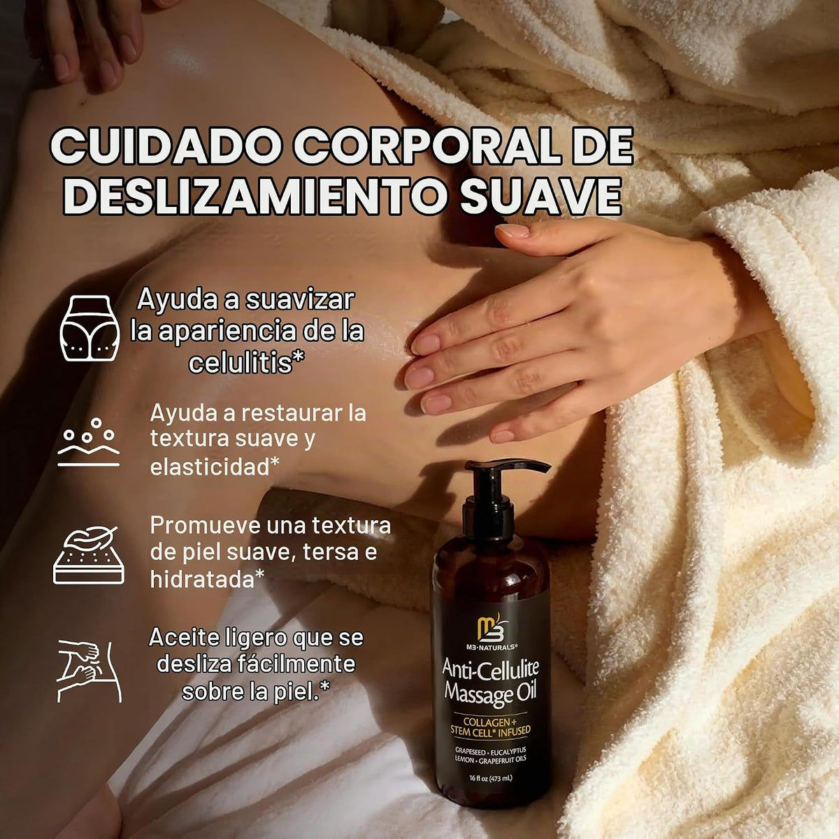 Aceite corporal reafirmante, aceite de masaje para celulitis para p...