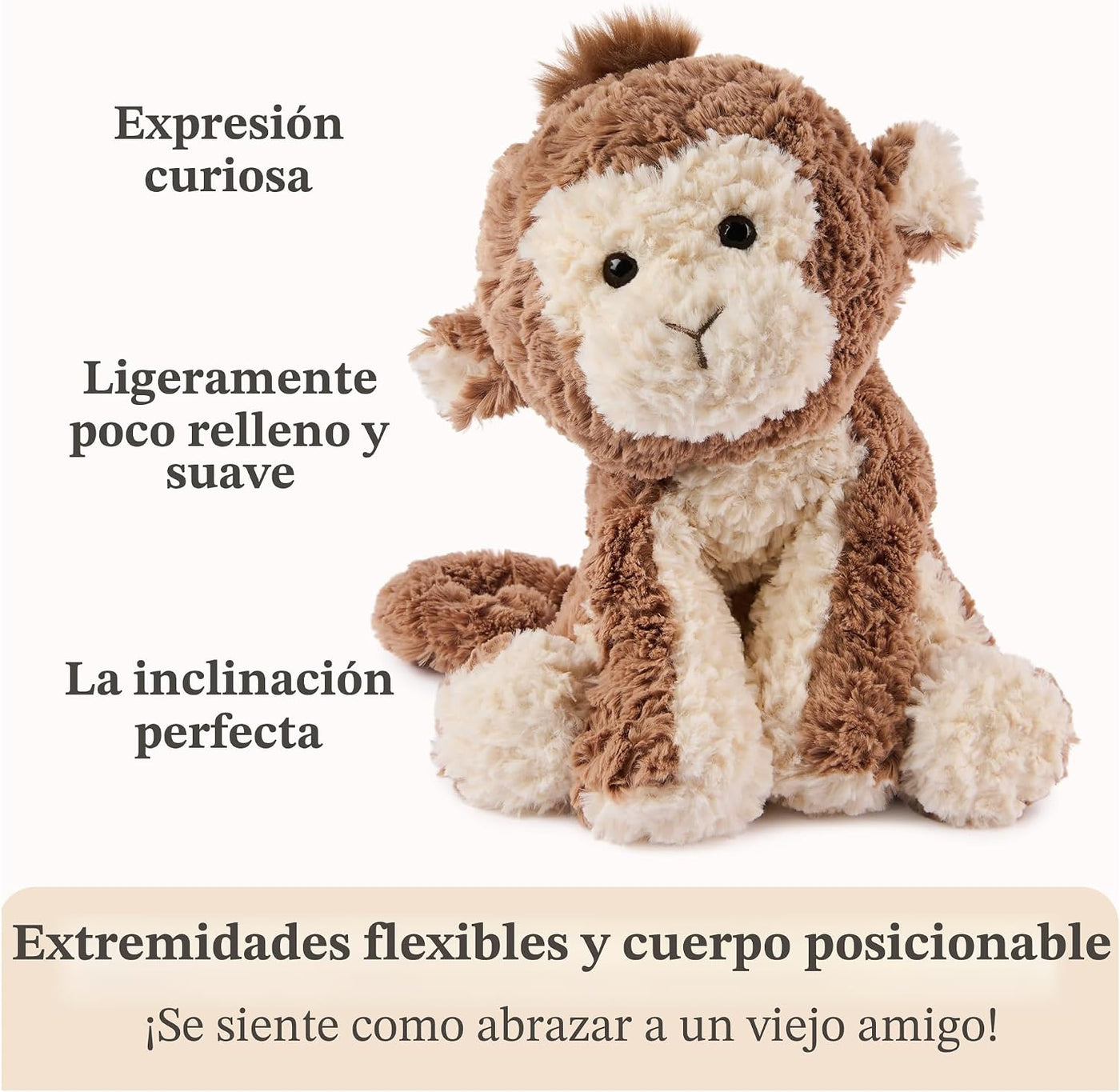 GUND Cozys Collection Monkey - Peluche de mono para edades de 1 año...