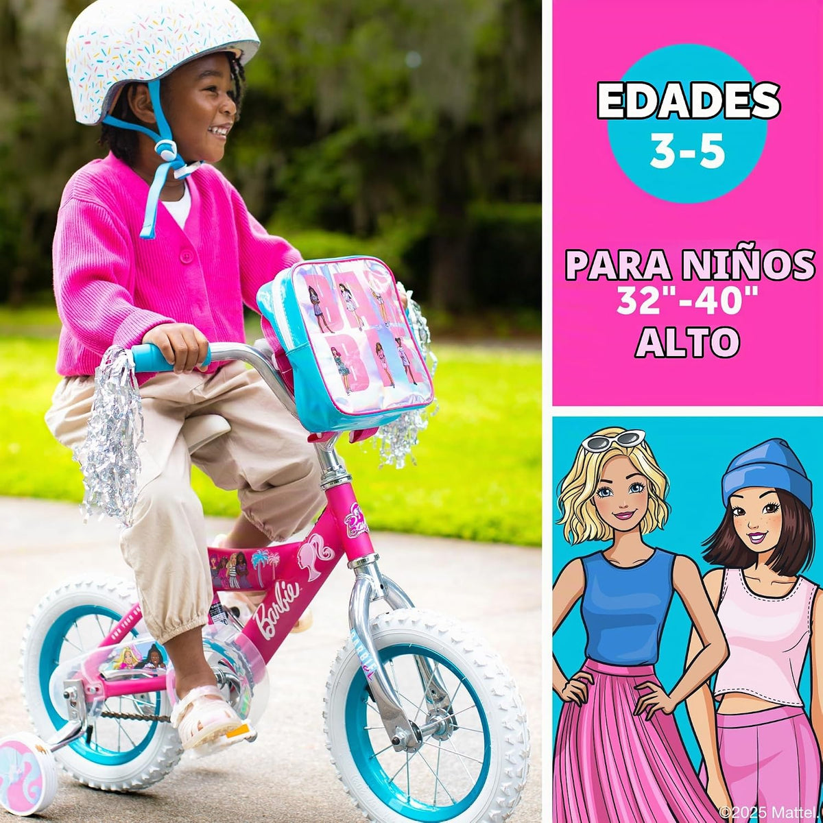 Bicicleta para niñas Dynacraft Barbie de 12, 16 y 18 pulgadas para...