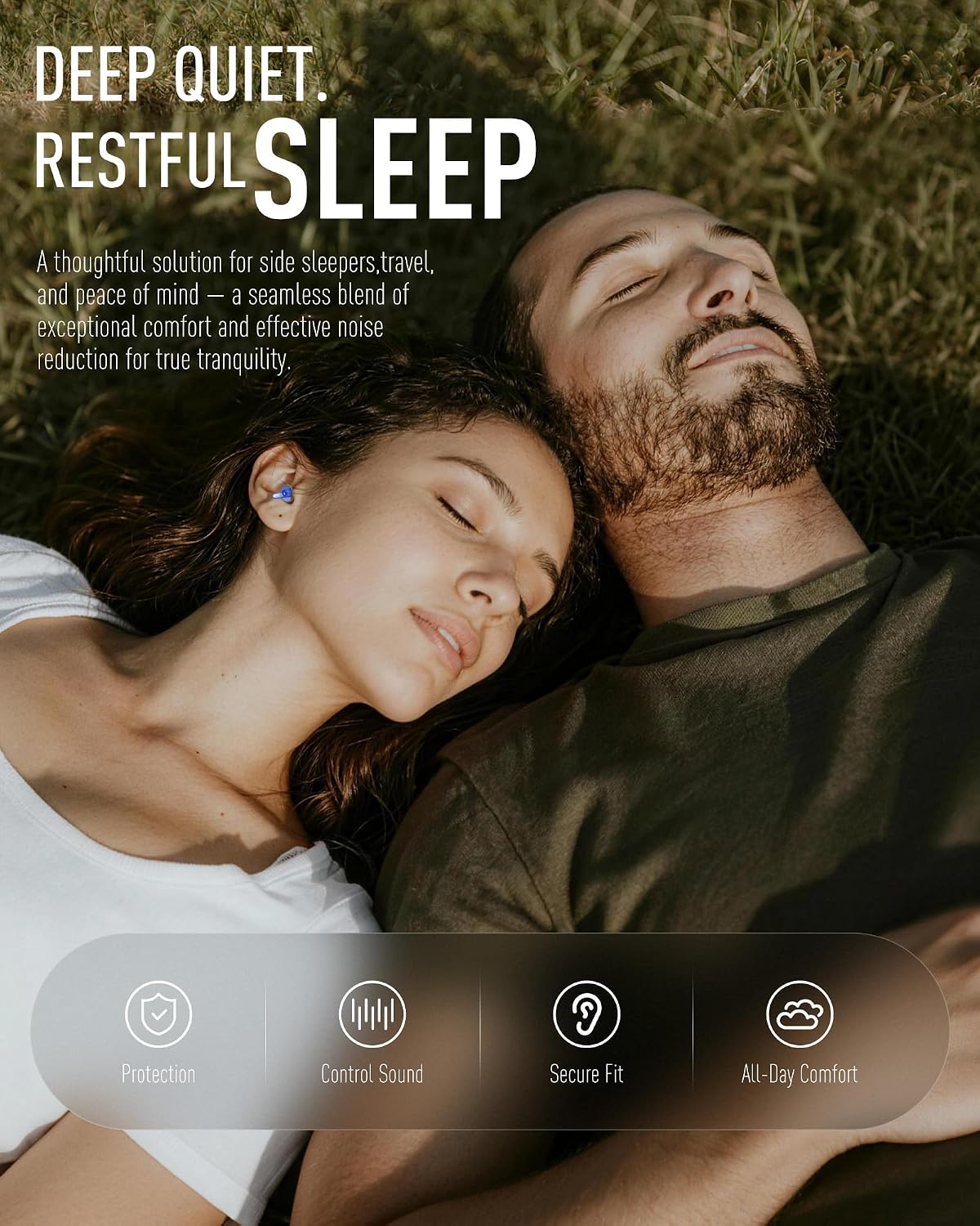 Softvox Tapones para los oídos para dormir, 3 pares, tapones para l...