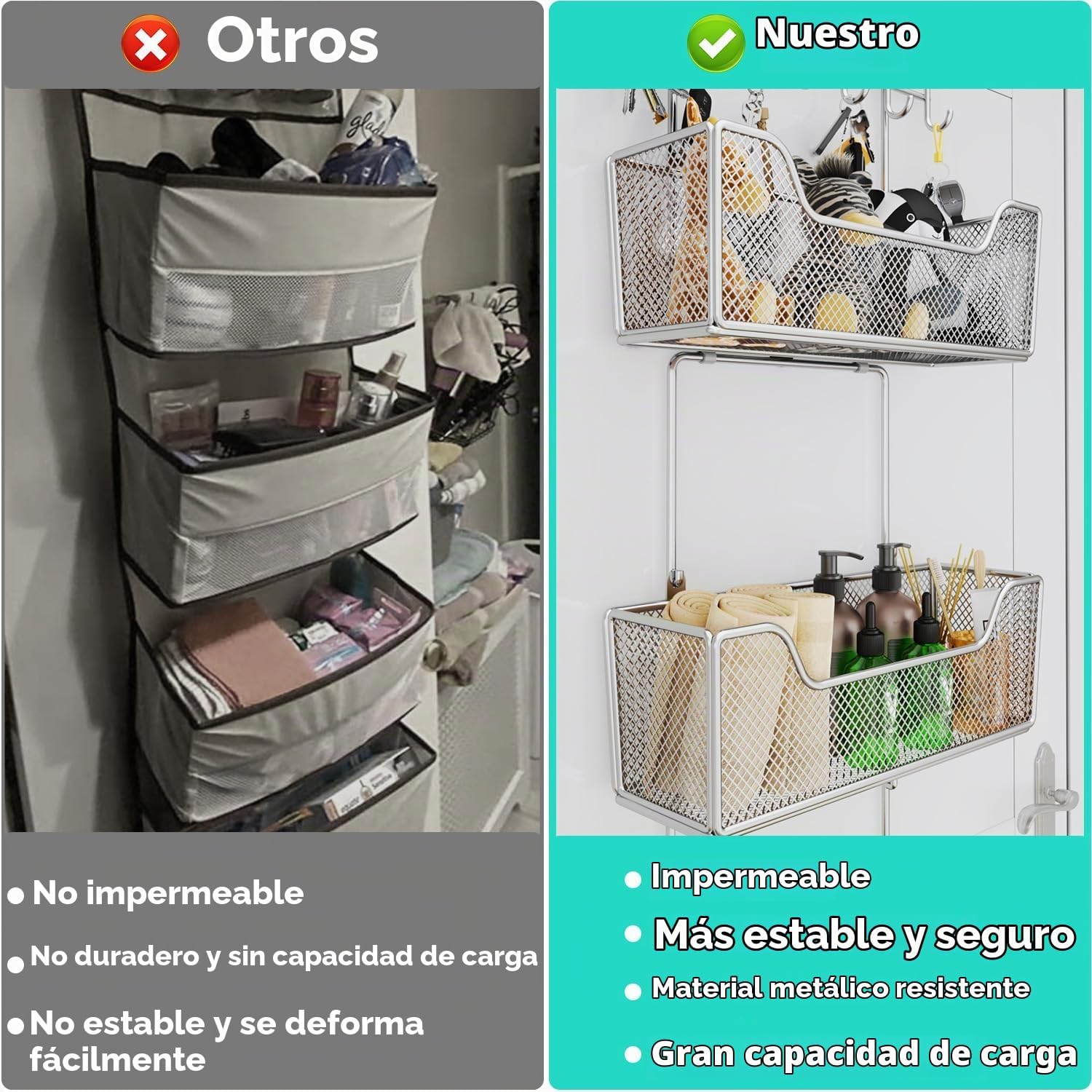 HapiRm Organizador sobre la puerta - Organizador colgante de puerta...