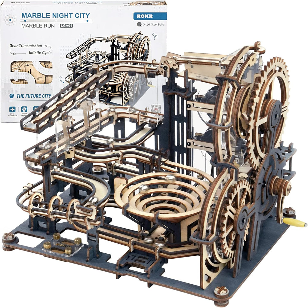 ROKR Rompecabezas de madera 3D para adultos Kit de construcción mod...