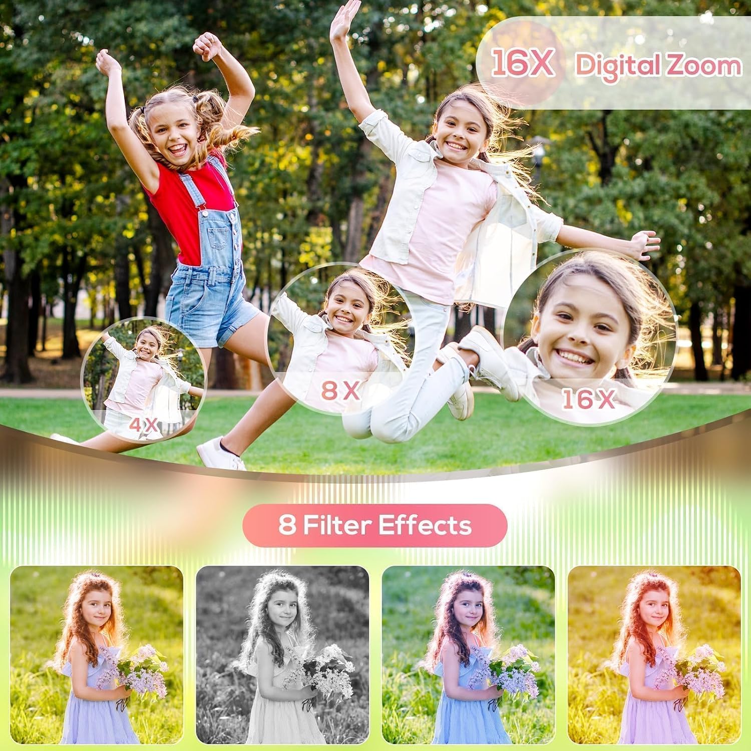 Cámara digital para niños, cámaras digitales de 48MP FHD 1080P para...