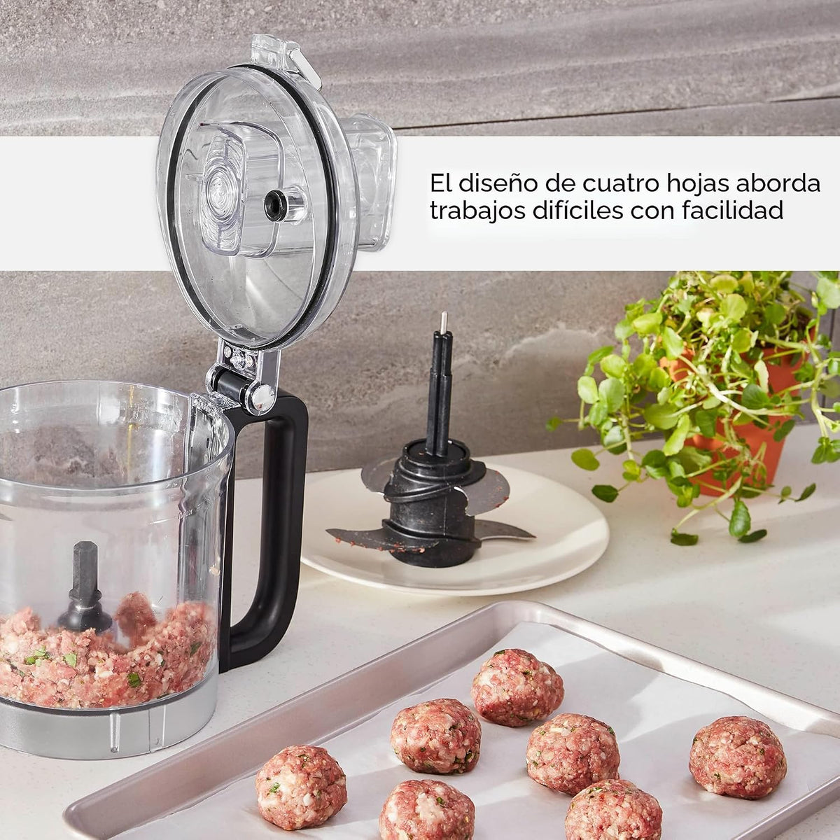 KitchenAid - Procesador de alimentos de 9 tazas KFP0921 y batidora...