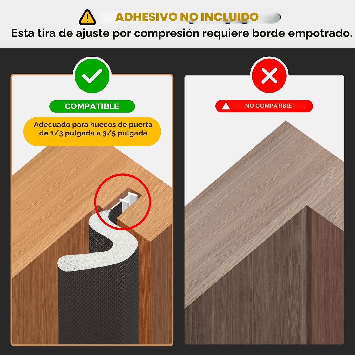 Ravinte Burlete para puerta, tira de espuma en forma de Q, 50 pies,...