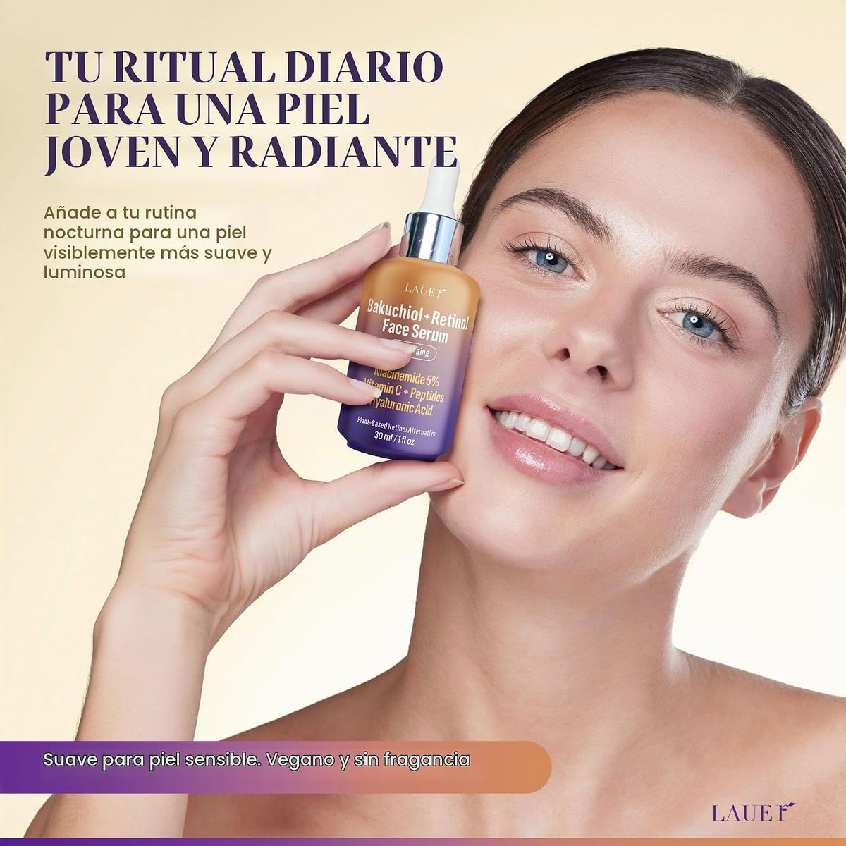 Bakuchiol - Suero de retinol para cara con vitamina C ácido hialuró...