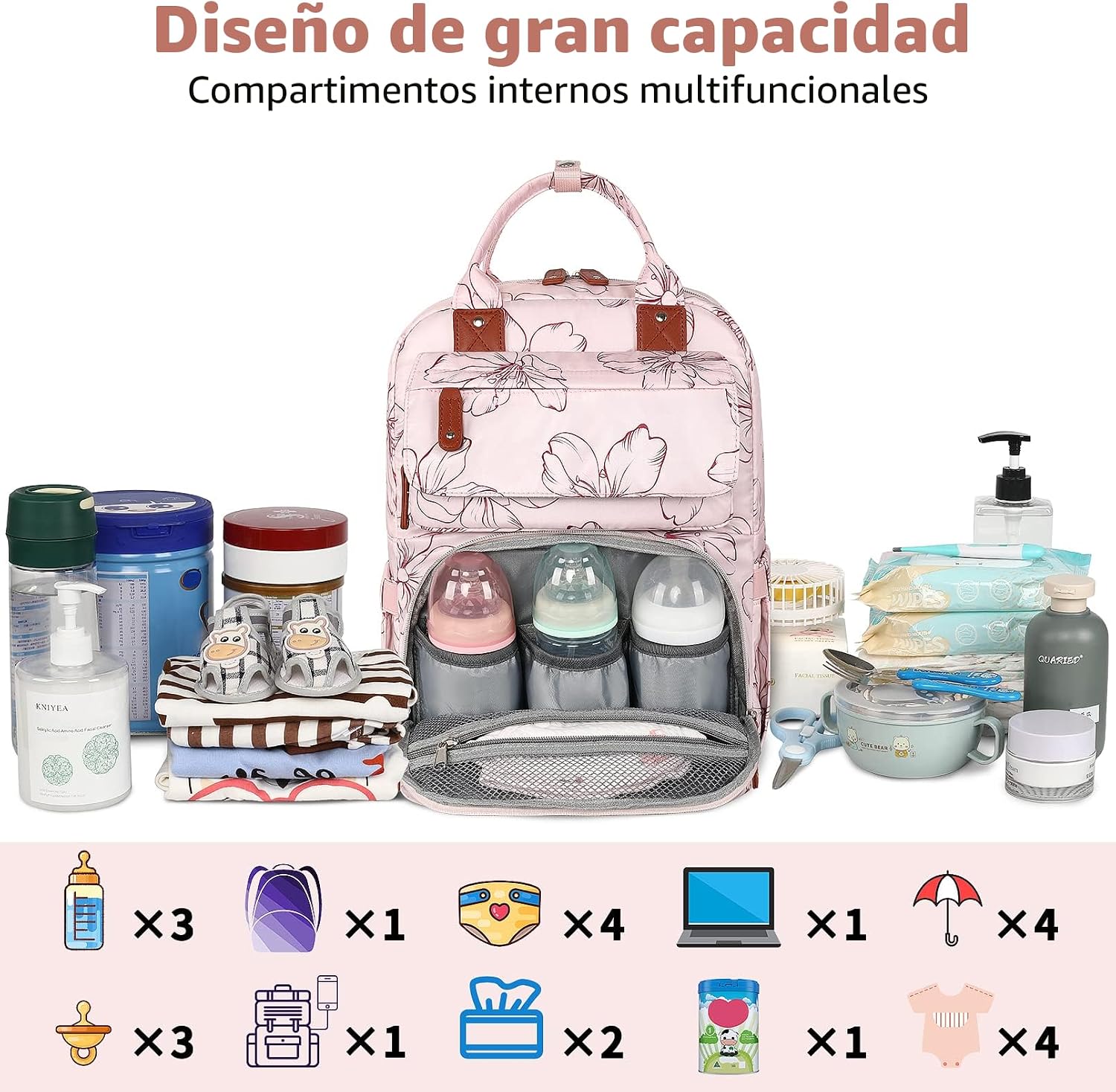 Legestori Mochila Bolsa de Pañales, Bolsa de Pañales para Bebé Niña...