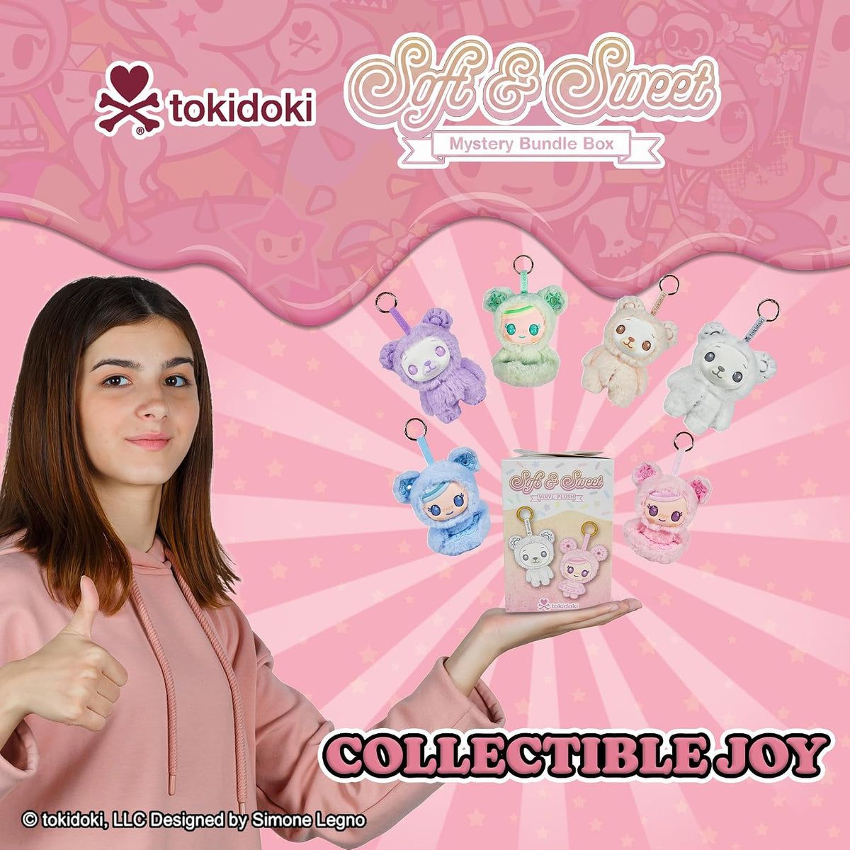 tokidoki™ - Caja ciega de felpa de vinilo suave y dulce - Peluches...
