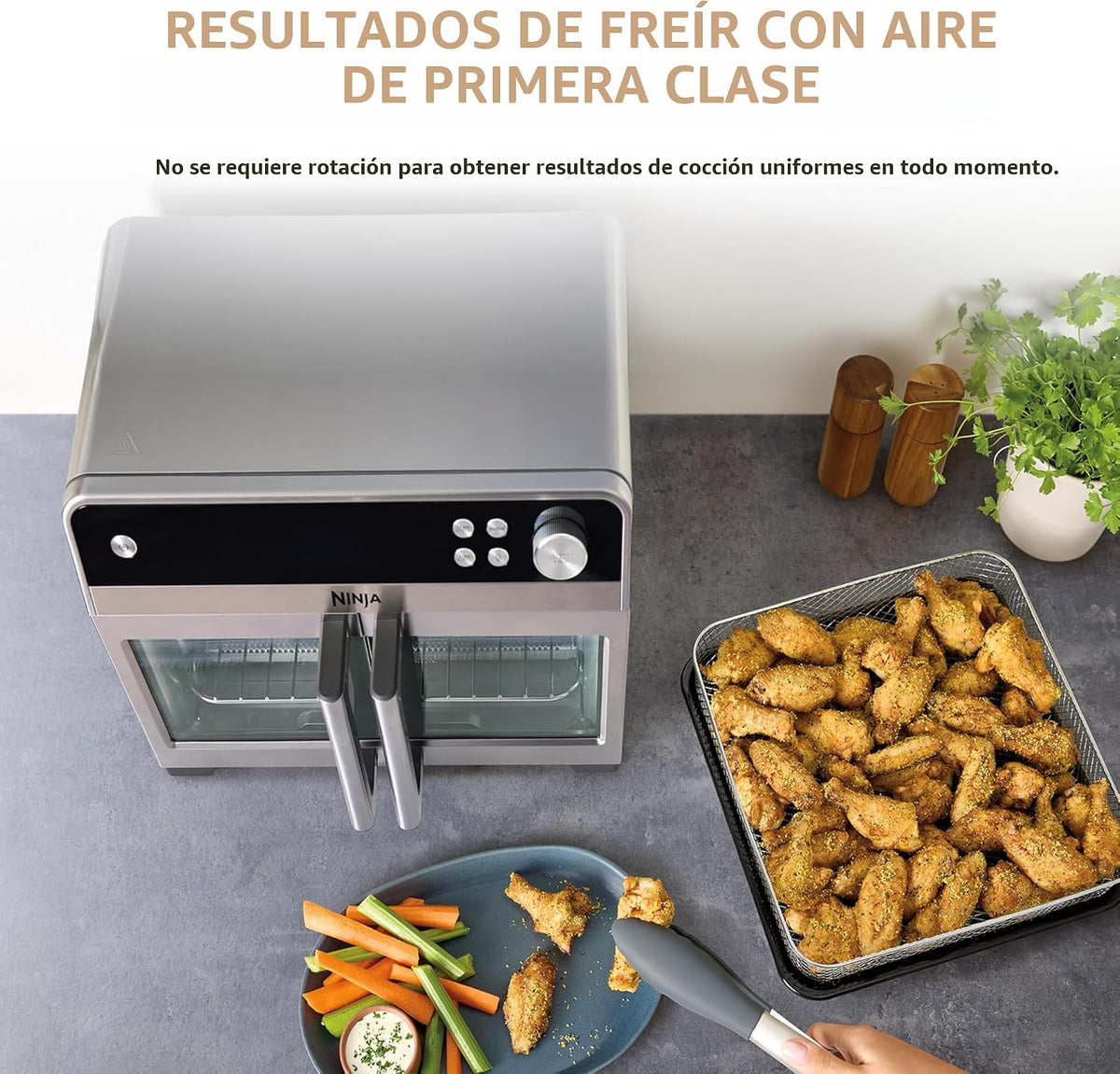 Ninja | French Door Premier | Freidora de aire, horno de convección...
