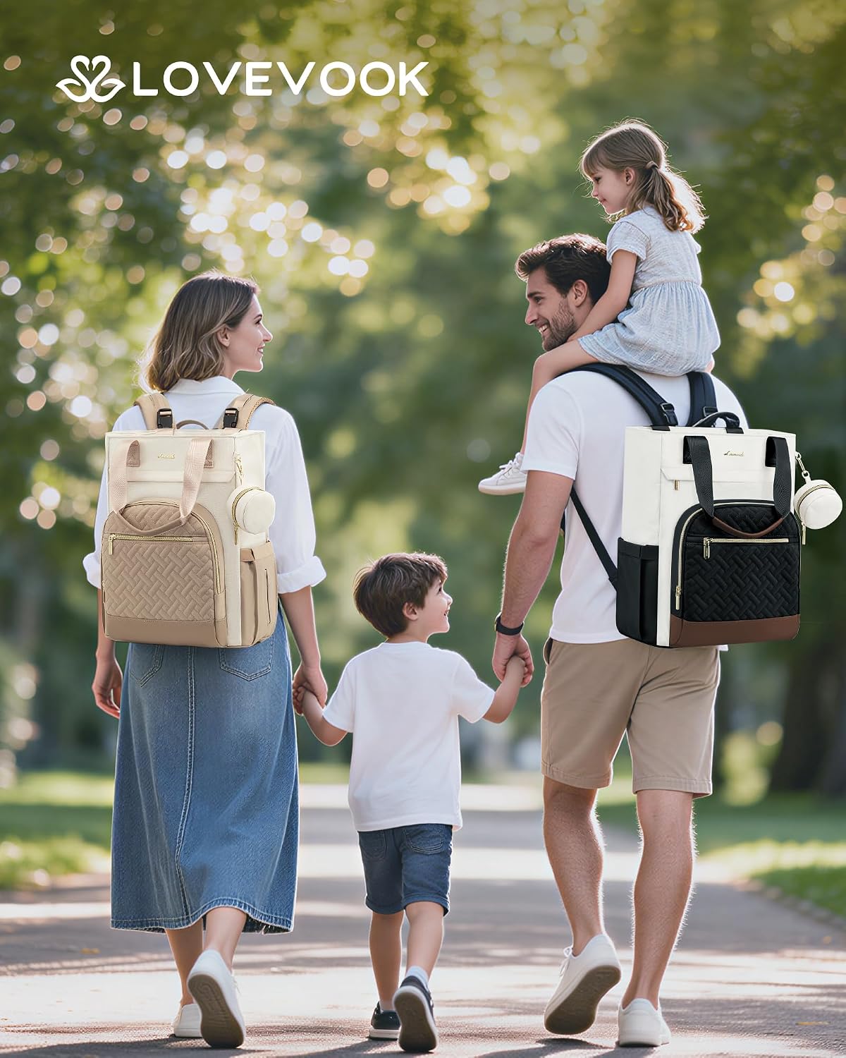 LOVEVOOK Mochila para pañales, bolsa de bebé portátil de gran capac...