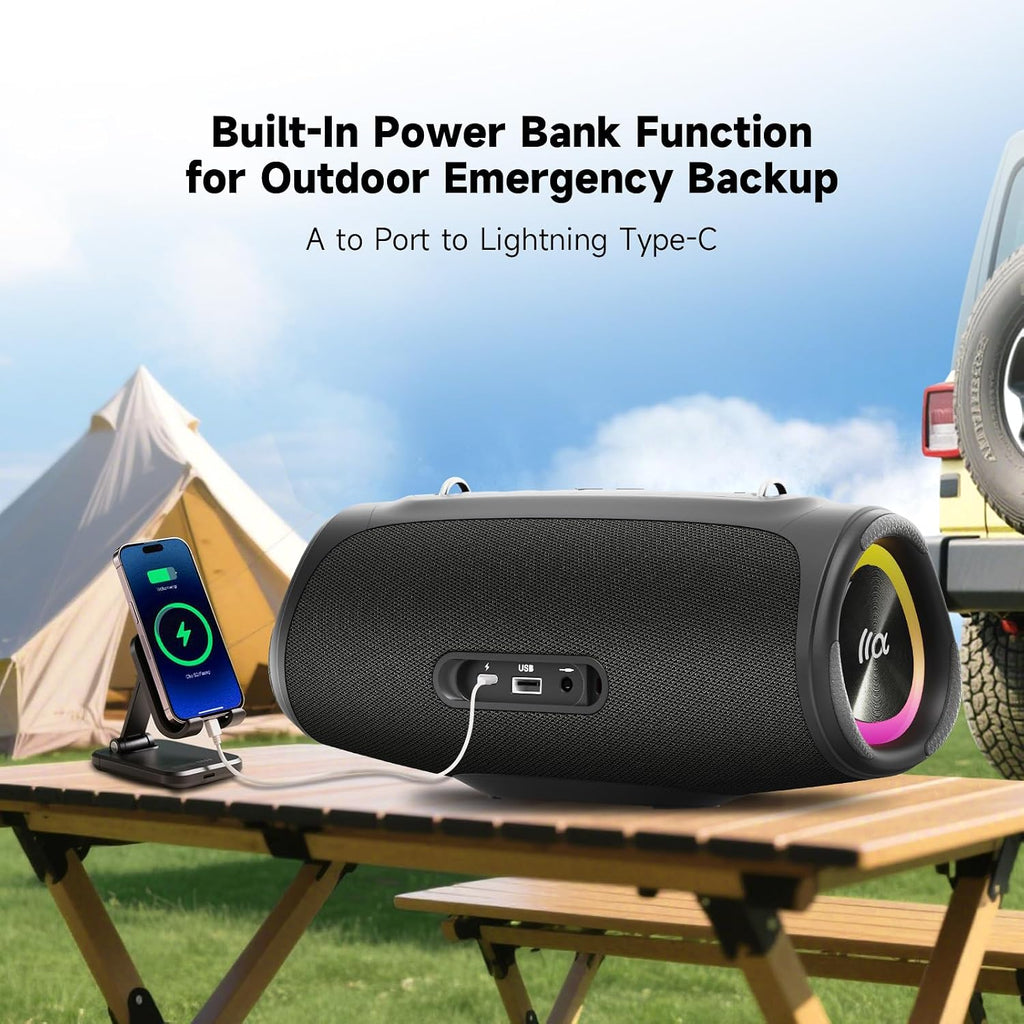 TAZATA Altavoz Bluetooth Inalámbrico, Altavoces Boombox para Exteri...