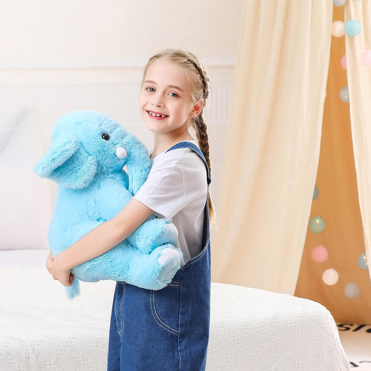 JellyMallow Animales de peluche con peso de elefante, 5 libras y 16...