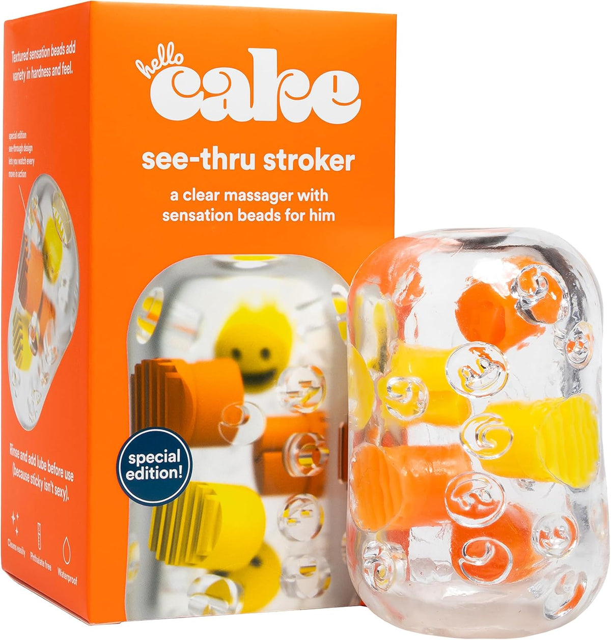 Hello cake - Juguete sexual transparente para hombre | Stroker masc...