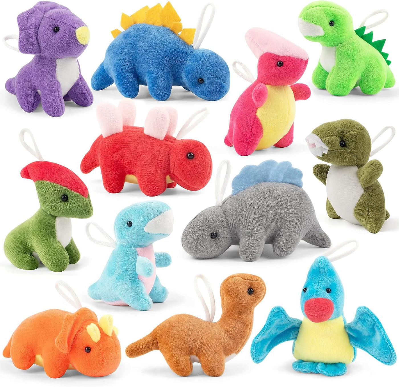 Mocoosy Juego de animales de peluche de dinosaurio pequeño, paquete...