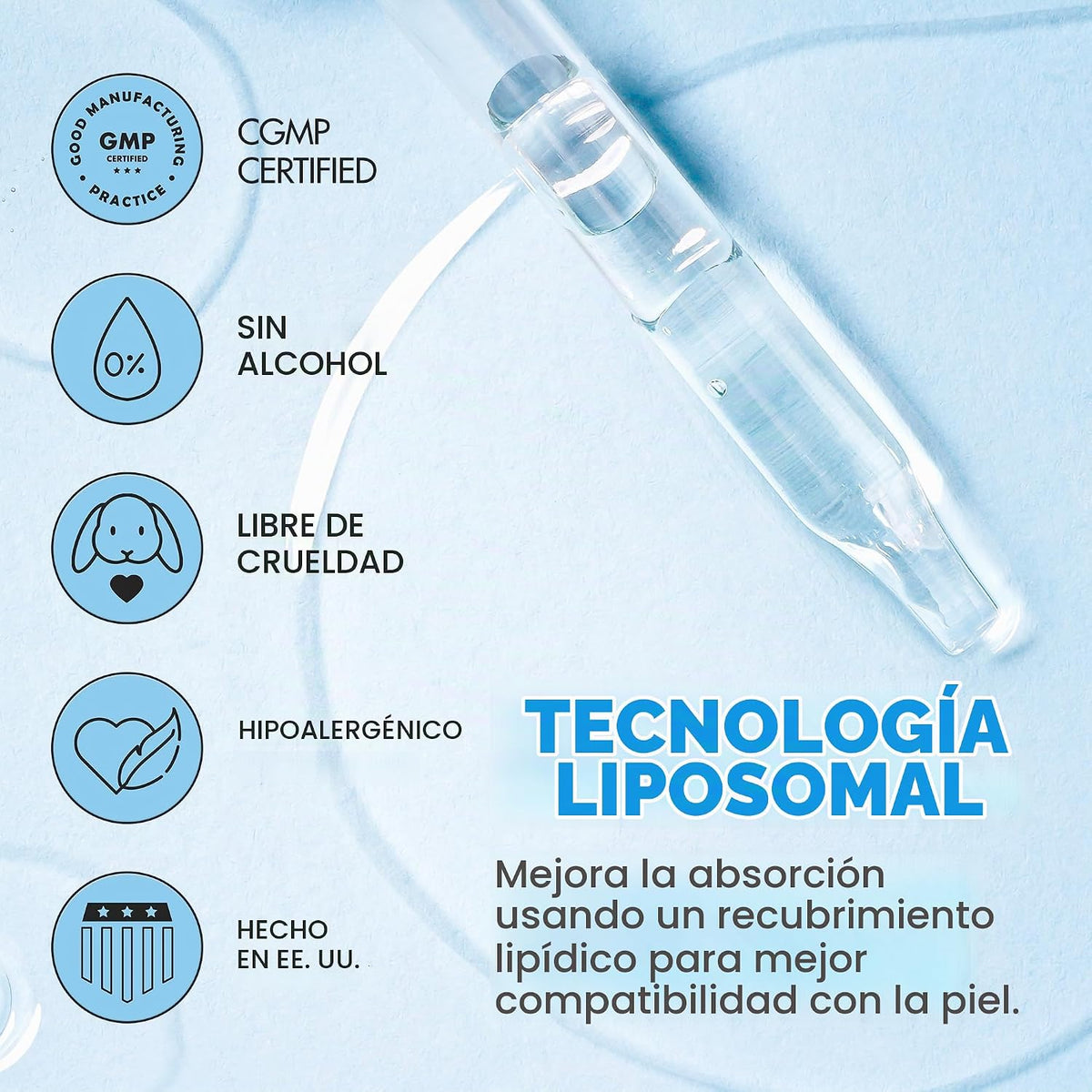 Ebanel Suero de ácido hialurónico para cara con péptidos, suero ant...
