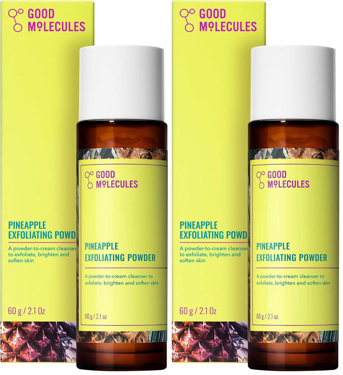Good Molecules Polvo exfoliante de piña, exfoliante facial con enzi...