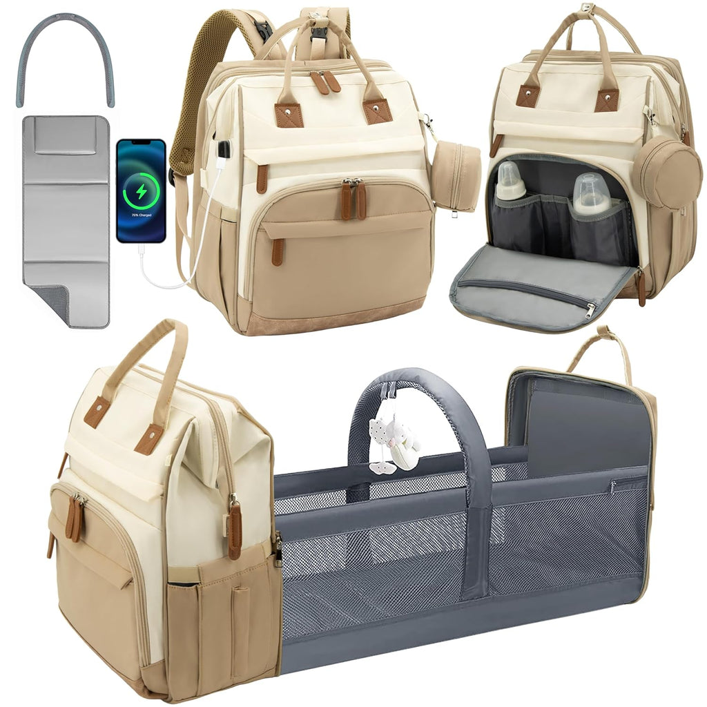DERJUNSTAR Mochila Grande para Pañales, Bolsa de Pañales para Bebé...