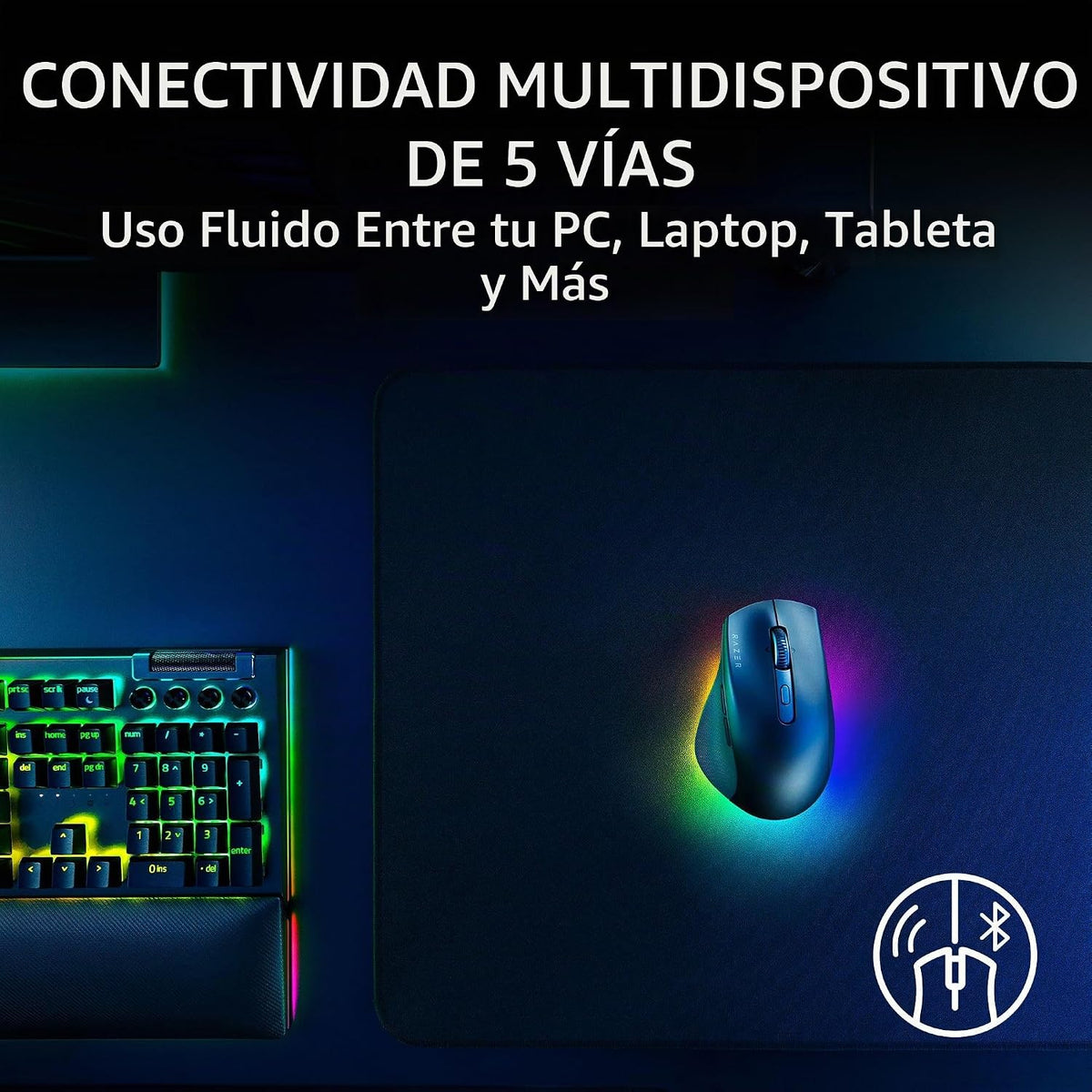 Razer Ratón inalámbrico Pro Click V2, diseño ergonómico para diestr...