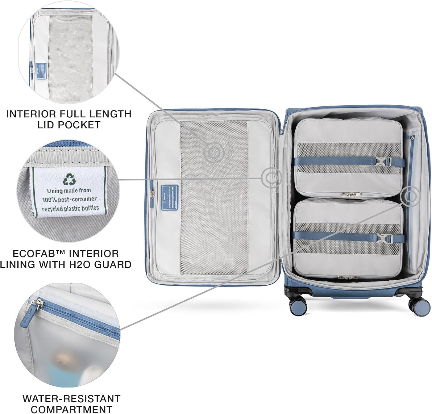 Travelpro Versapack + equipaje ligero y expandible a cuadros, malet...