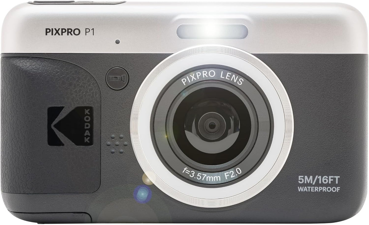 KODAK PIXPRO P1 - Cámara digital impermeable de 13 MP, color negro...
