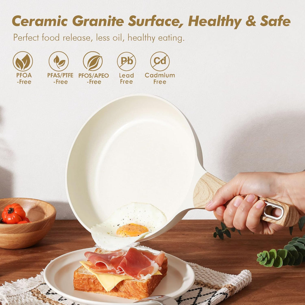 SENSARTE Juego de utensilios de cocina de cerámica, juego de ollas...