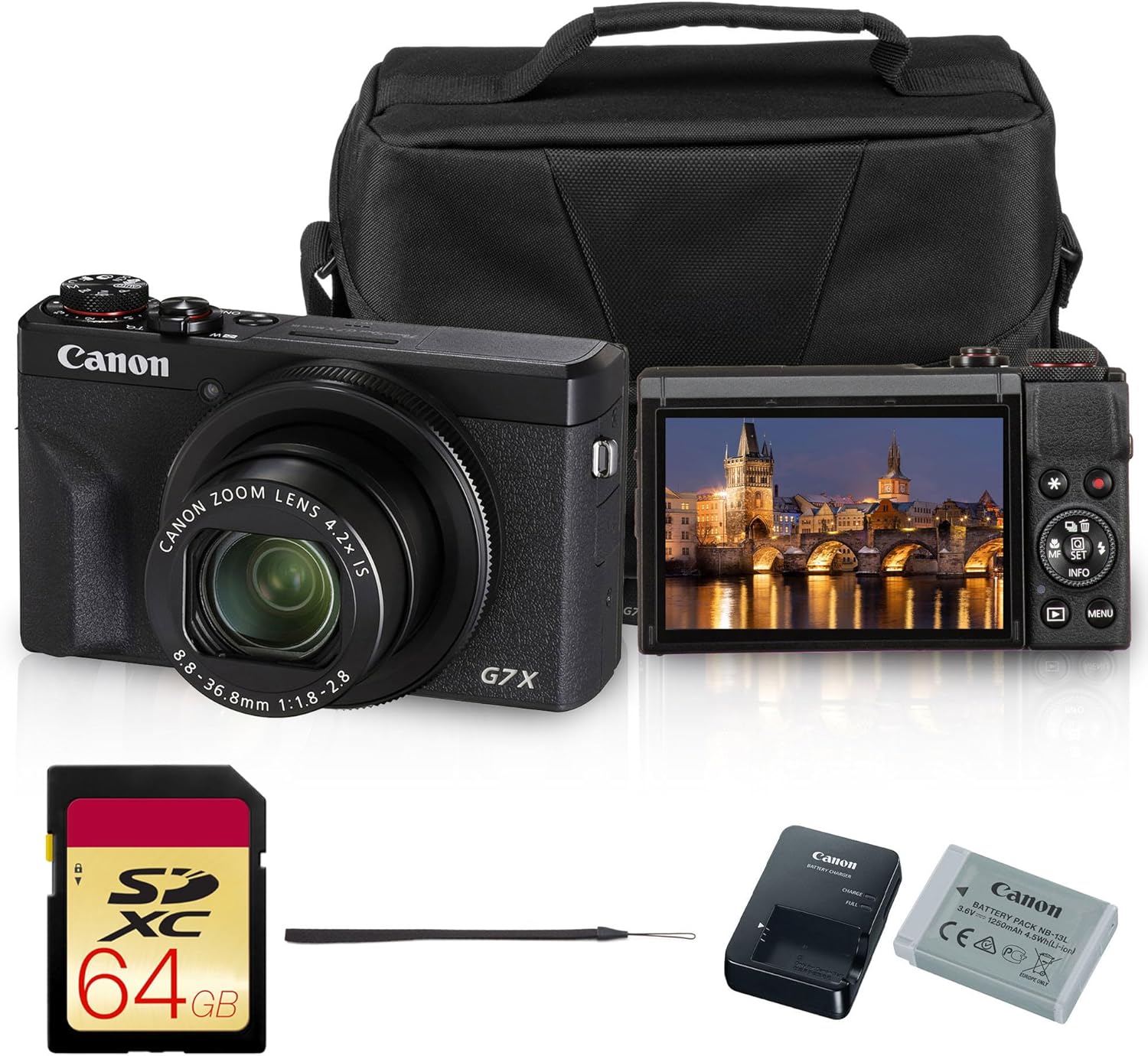 Canon PowerShot - Paquete de cámara digital G7 X Mark III | Sensor...