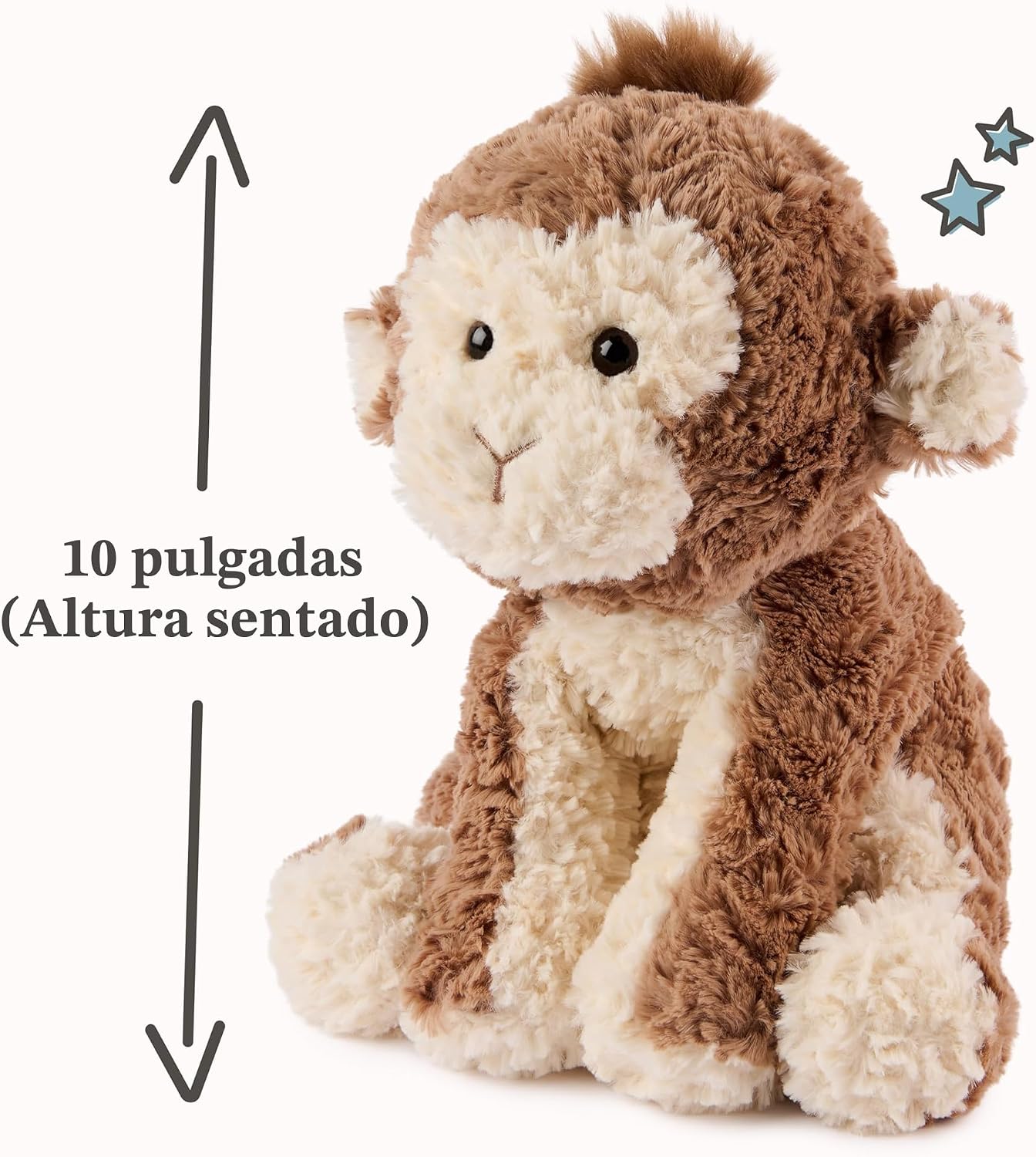 GUND Cozys Collection Monkey - Peluche de mono para edades de 1 año...