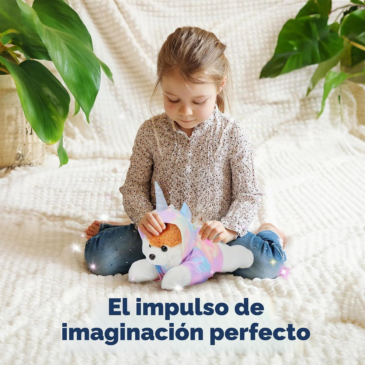 PixieCrush Animales de peluche para perros, mamá bernesa con 4 cach...