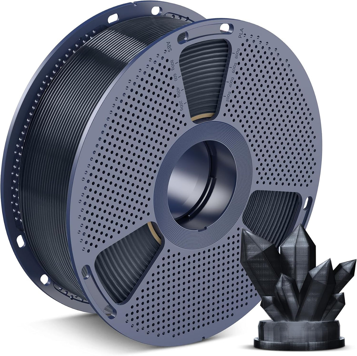 SUNLU PLA - Filamento para impresora 3D, color negro niebla transpa...