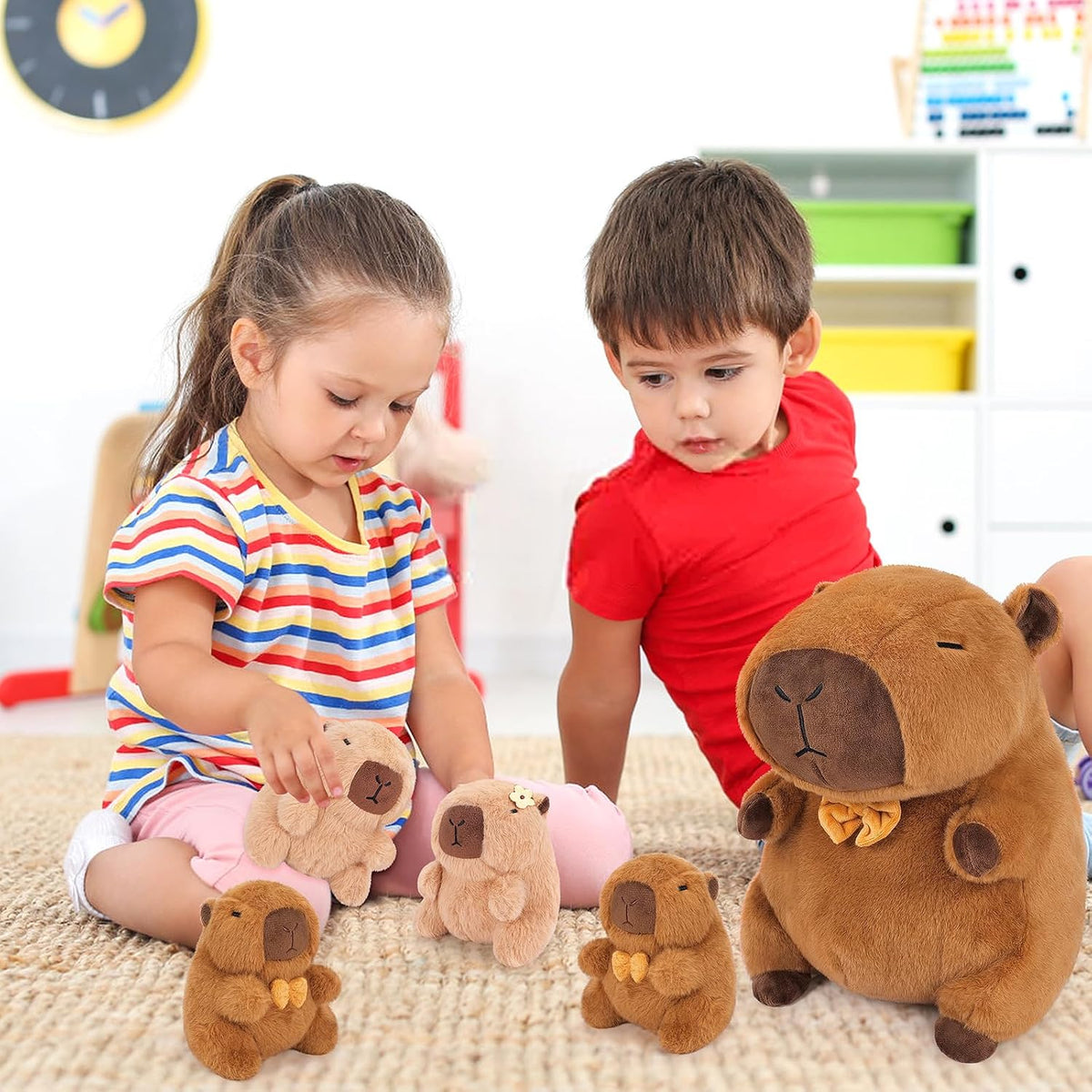 Achwishap 5 piezas de peluche Capybara de 16 pulgadas, mamá y 4 beb...