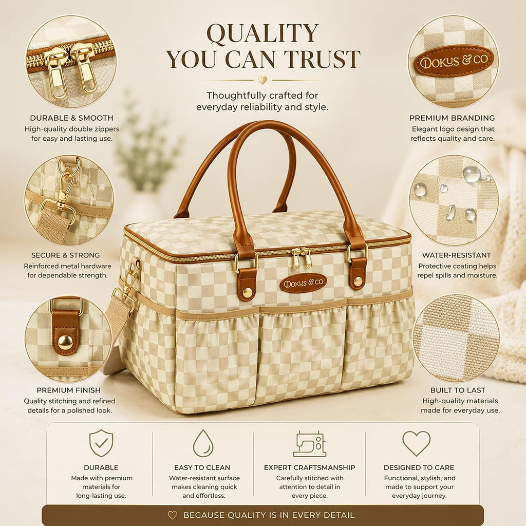 DOKUS &amp; CO Luxe - Bolso para pañales extragrande plegable para...