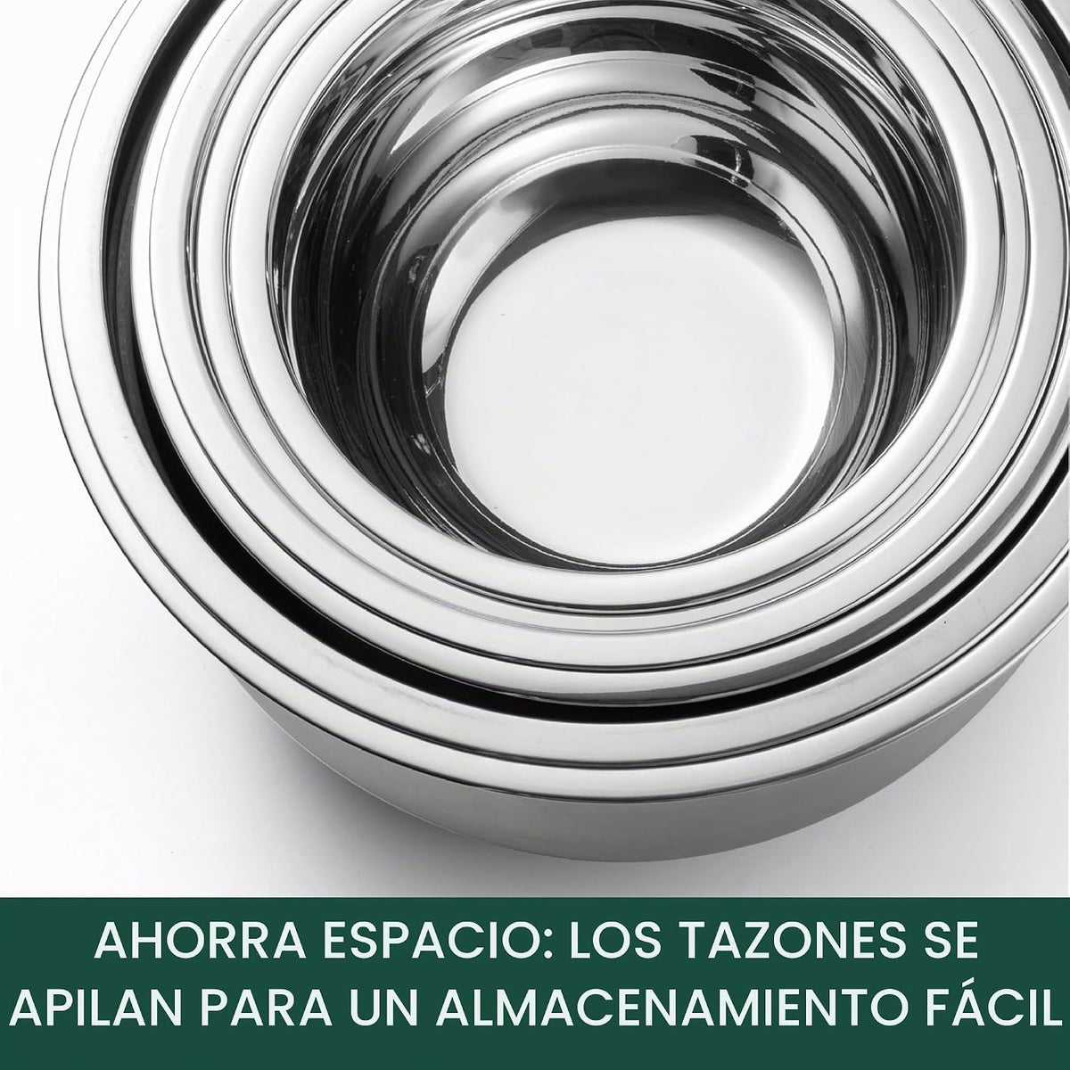 COOK WITH COLOR Juego de tazones para mezclar de acero inoxidable c...