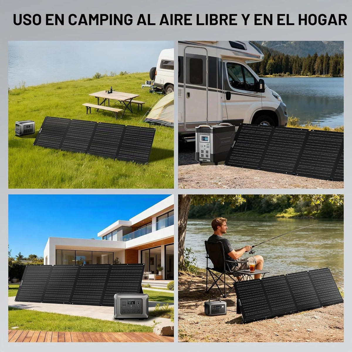 ALLPOWERS Panel solar portátil SE200 200W, cargador solar para la c...