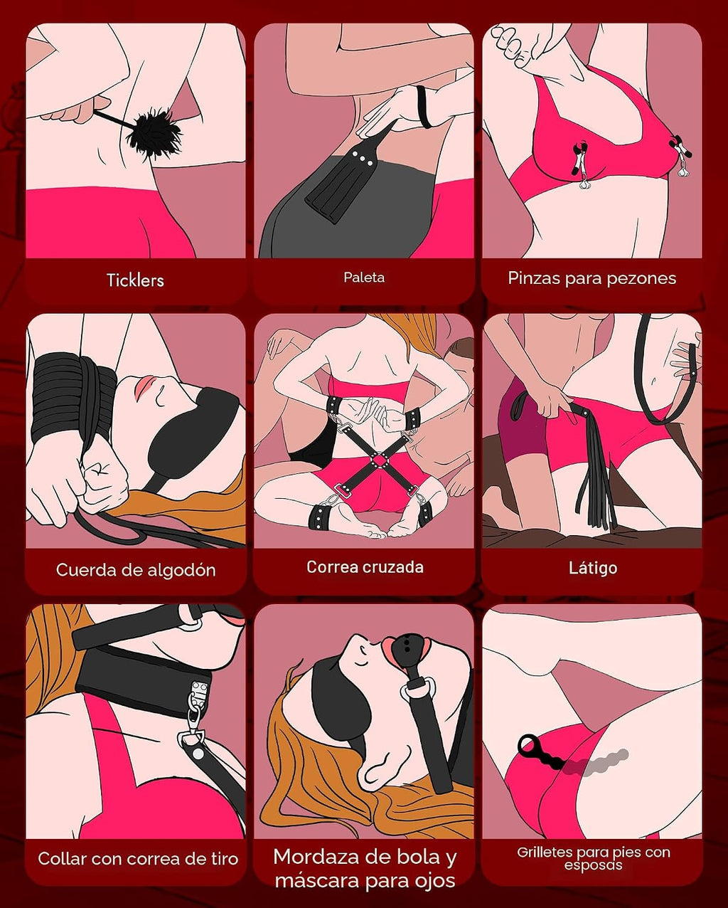 Kit de Restricciones BDSM para Sexo Bondage - UTIMI Conjunto de Res...