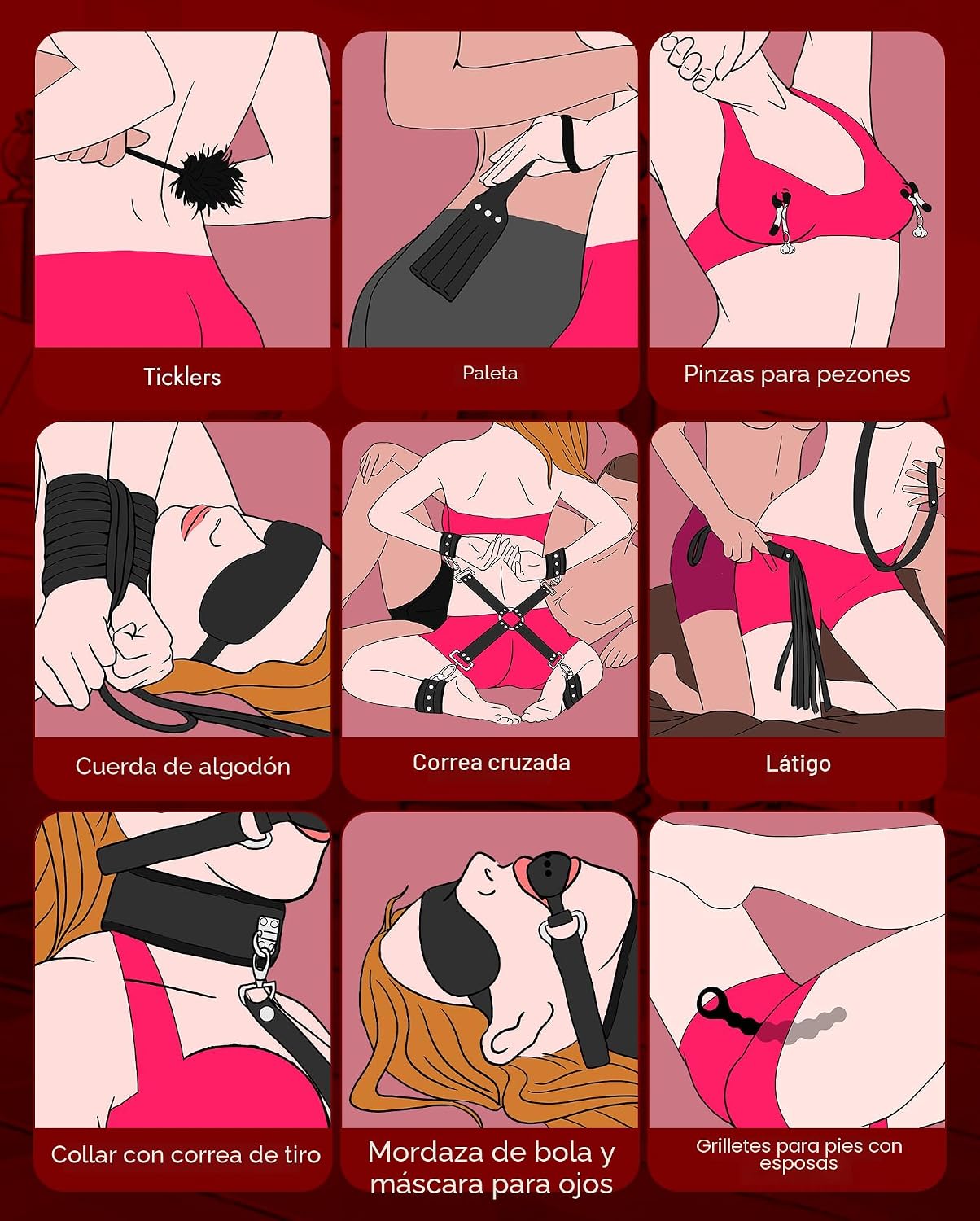 Kit de Restricciones BDSM para Sexo Bondage - UTIMI Conjunto de Res...