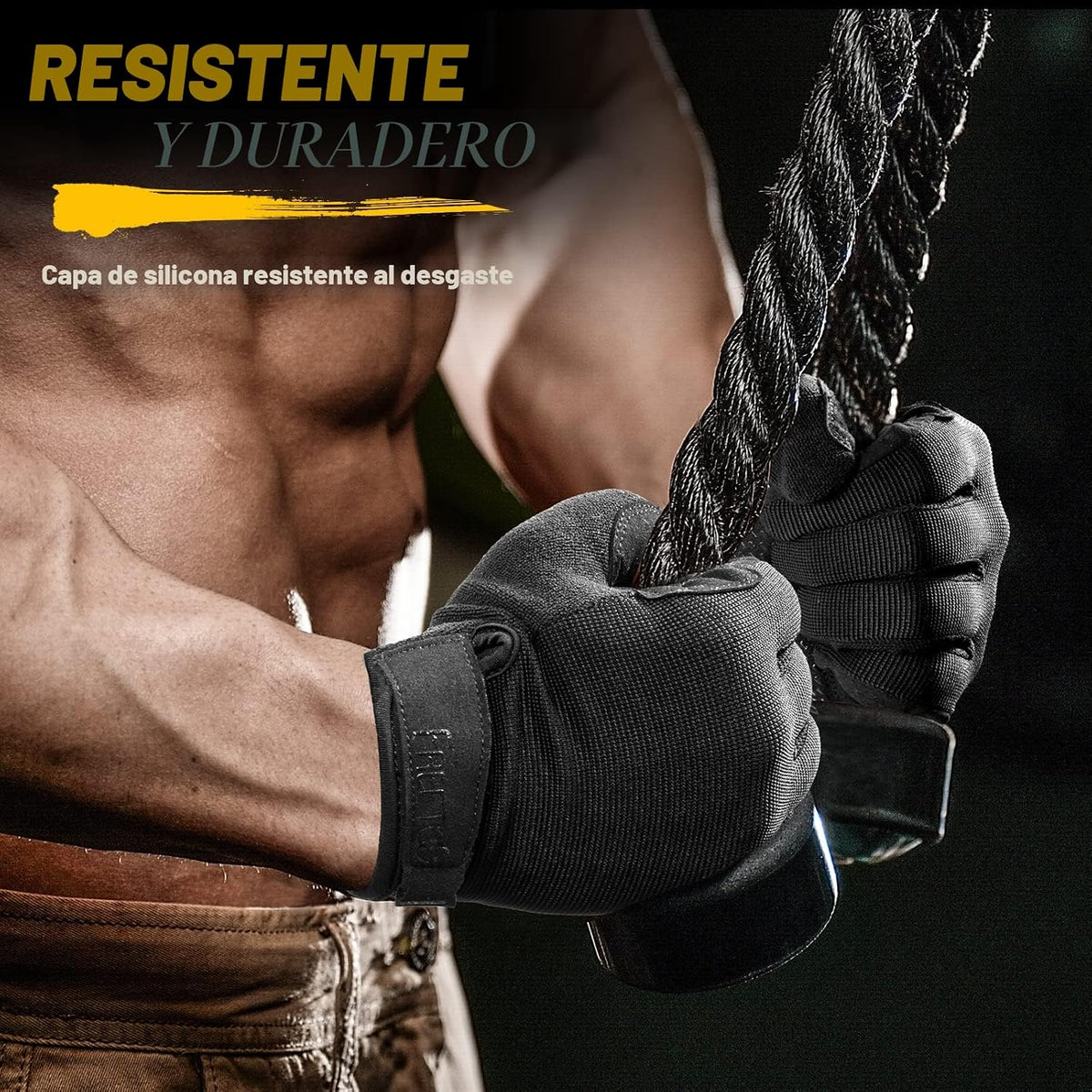 FREETOO Guantes de entrenamiento de dedo completo para hombres, gua...