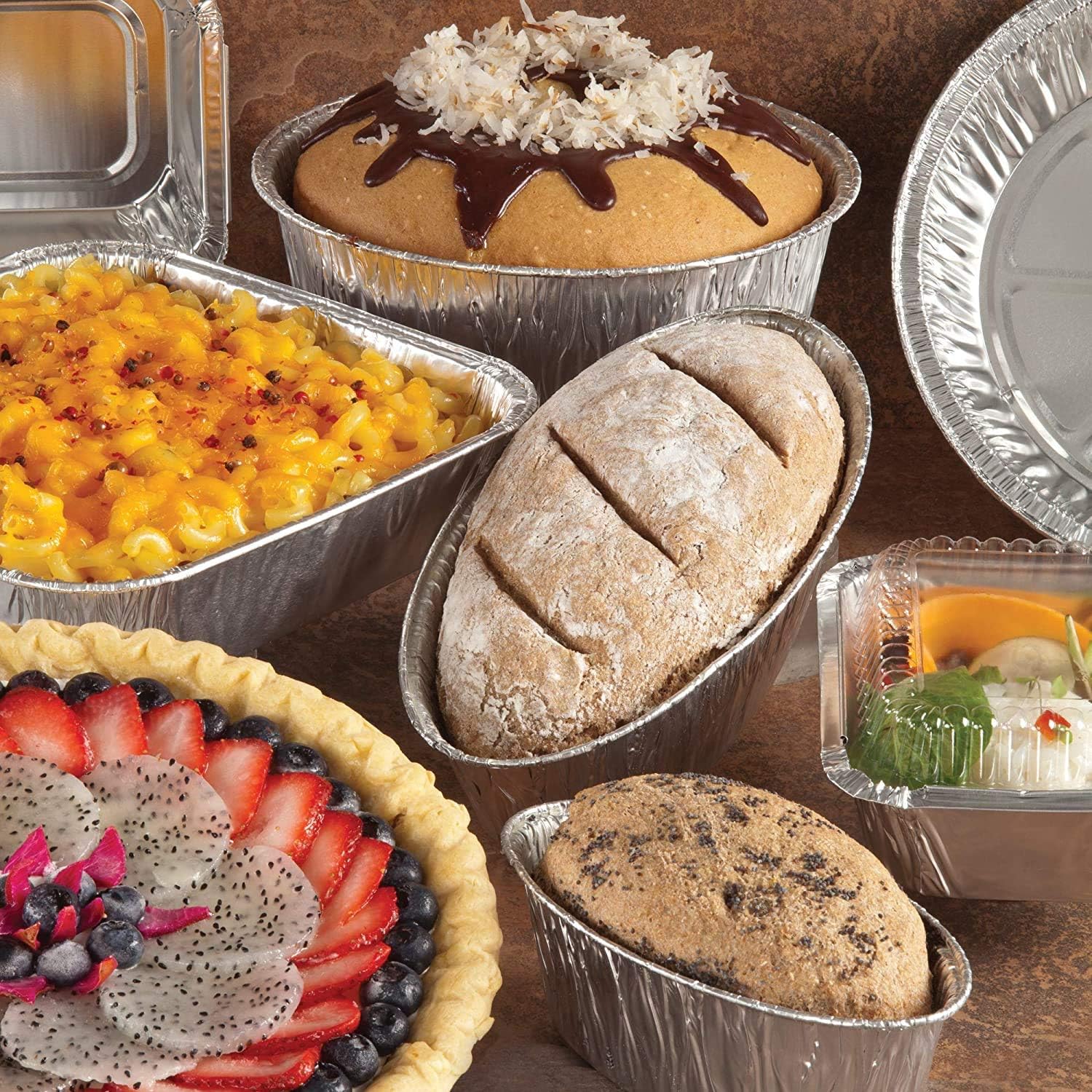 Nicole Home Collection Sartenes de aluminio con tapas, tamaño medio...