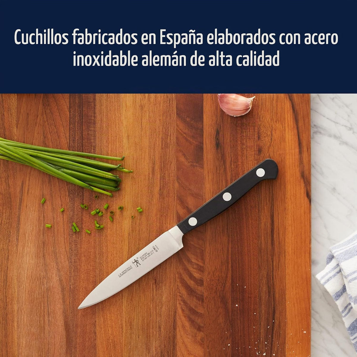 HENCKELS Classic Razor-Sharp - Juego de cuchillos de cocina de 3 pi...
