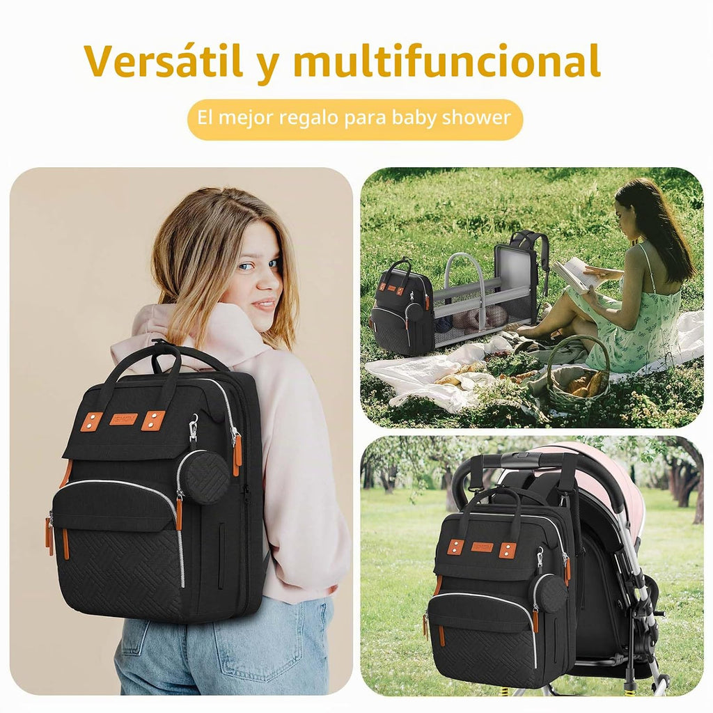 ISMGN Mochila para pañales con cambiador, bolsas de bebé para niños...