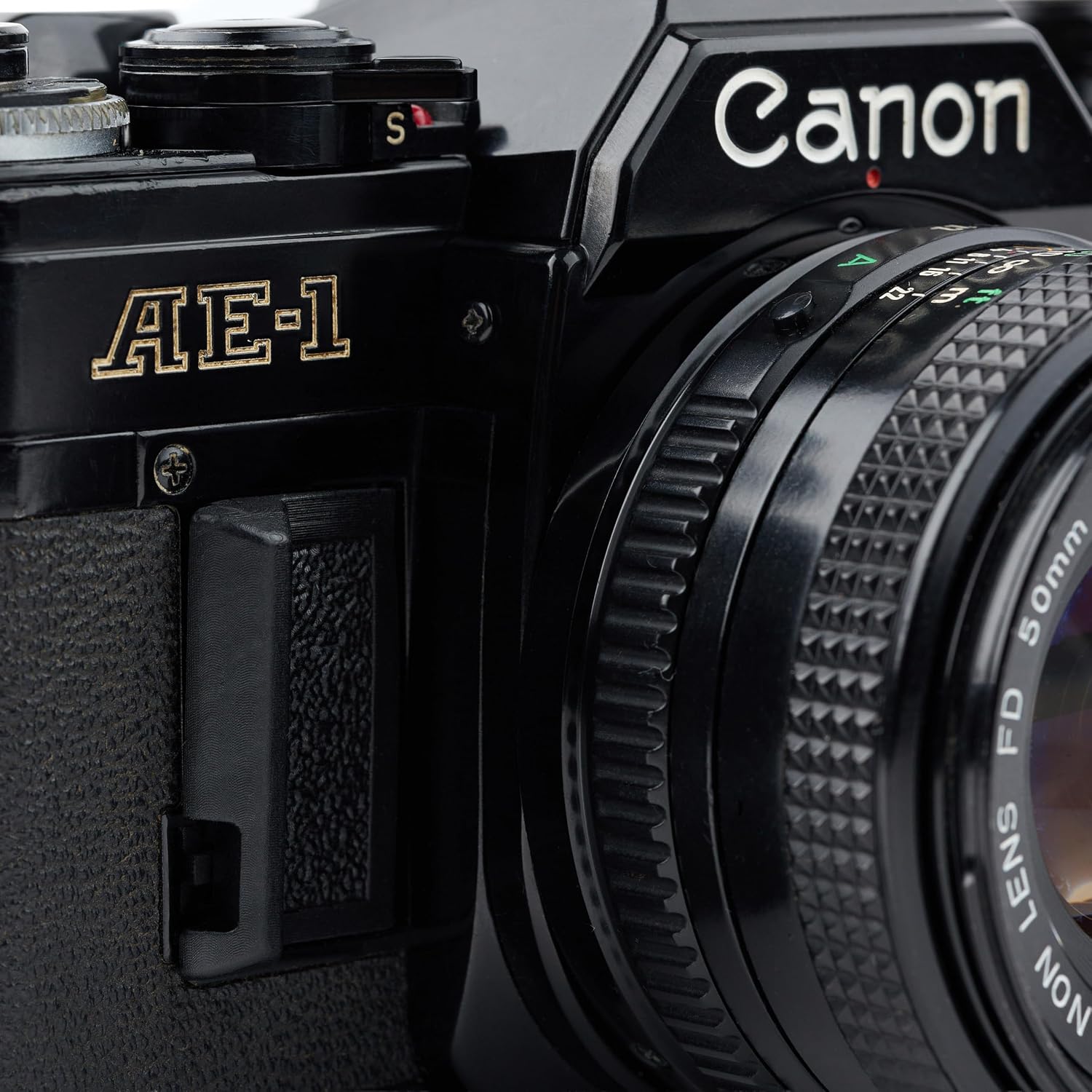 Cámara de película Canon AE-1 35 mm SRL con enfoque manual (negra)...