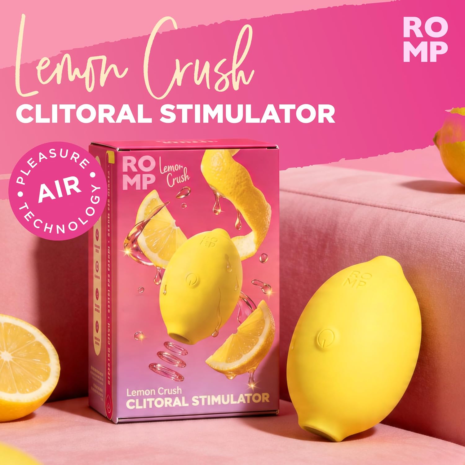ROMP Vibrador de limón para mujer | Vibrador de succión de clítoris...