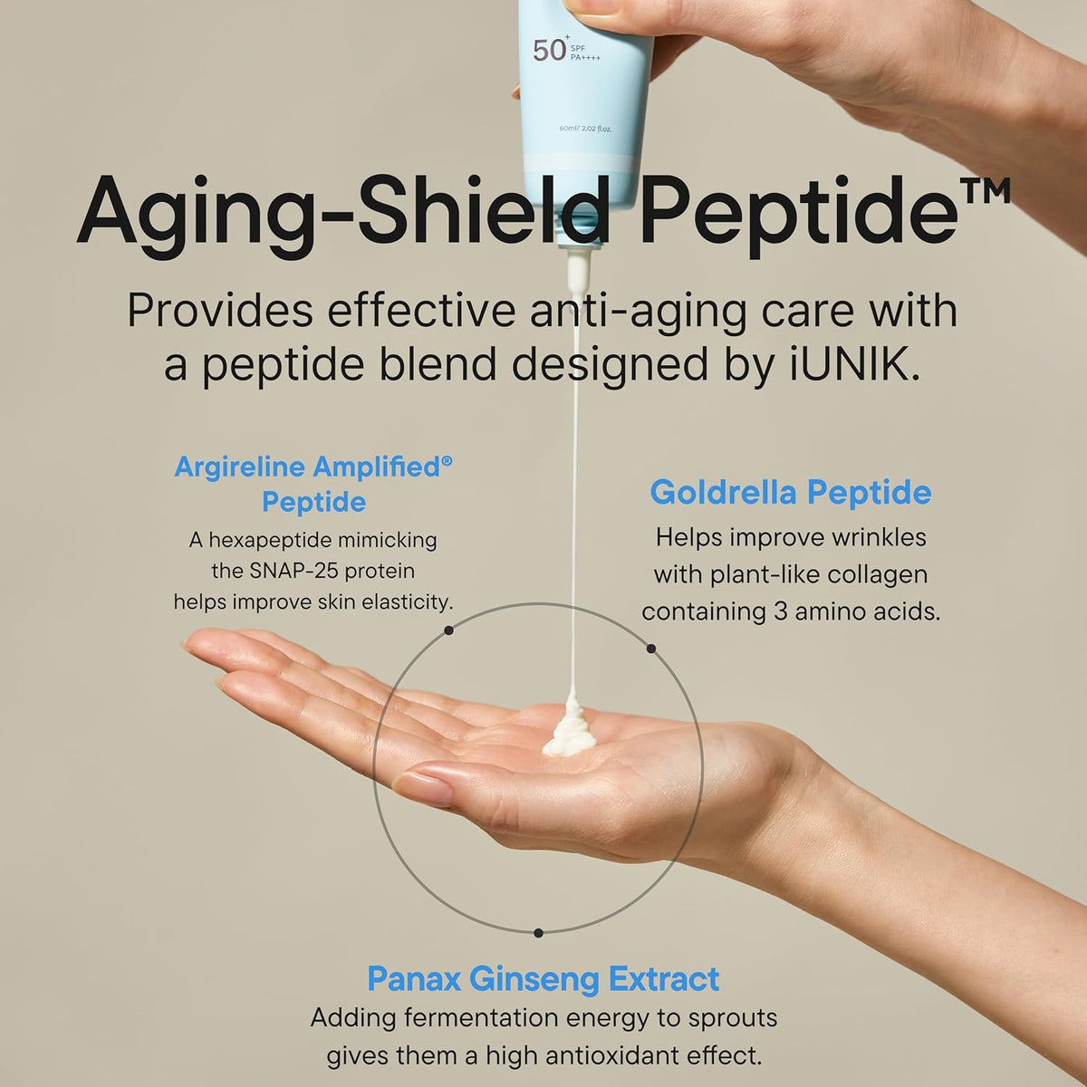 IUNIK Beta-Glucan Barrera de Agua Hidratante Protector Solar Diario...