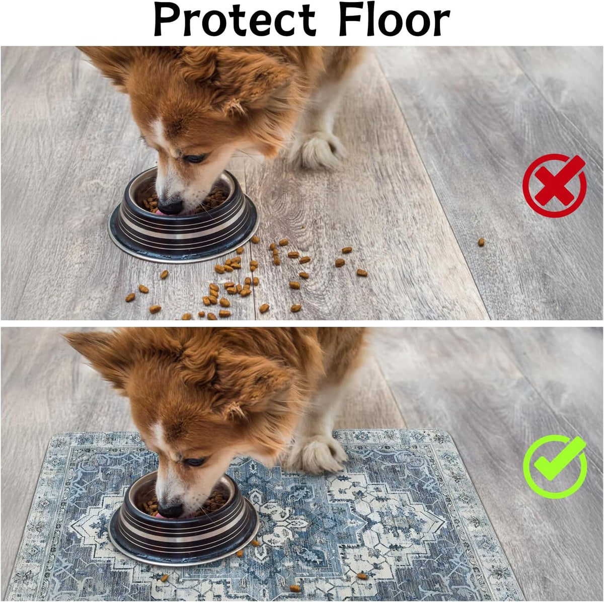 Esterases para comida de mascotas para el piso, tapete absorbente p...