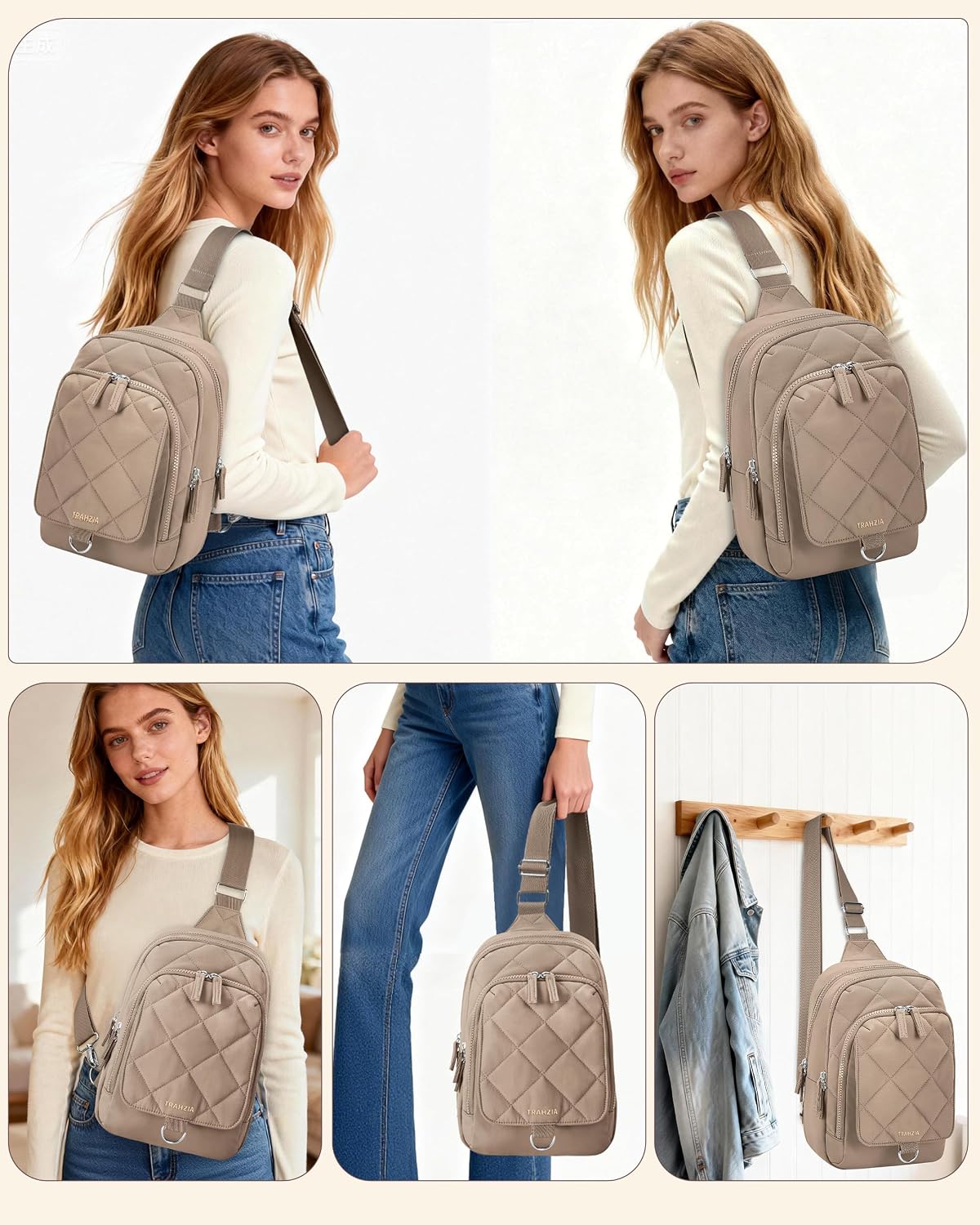 Trahzia Mini bolsa de pañales con cambiador portátil, pequeña bolsa...