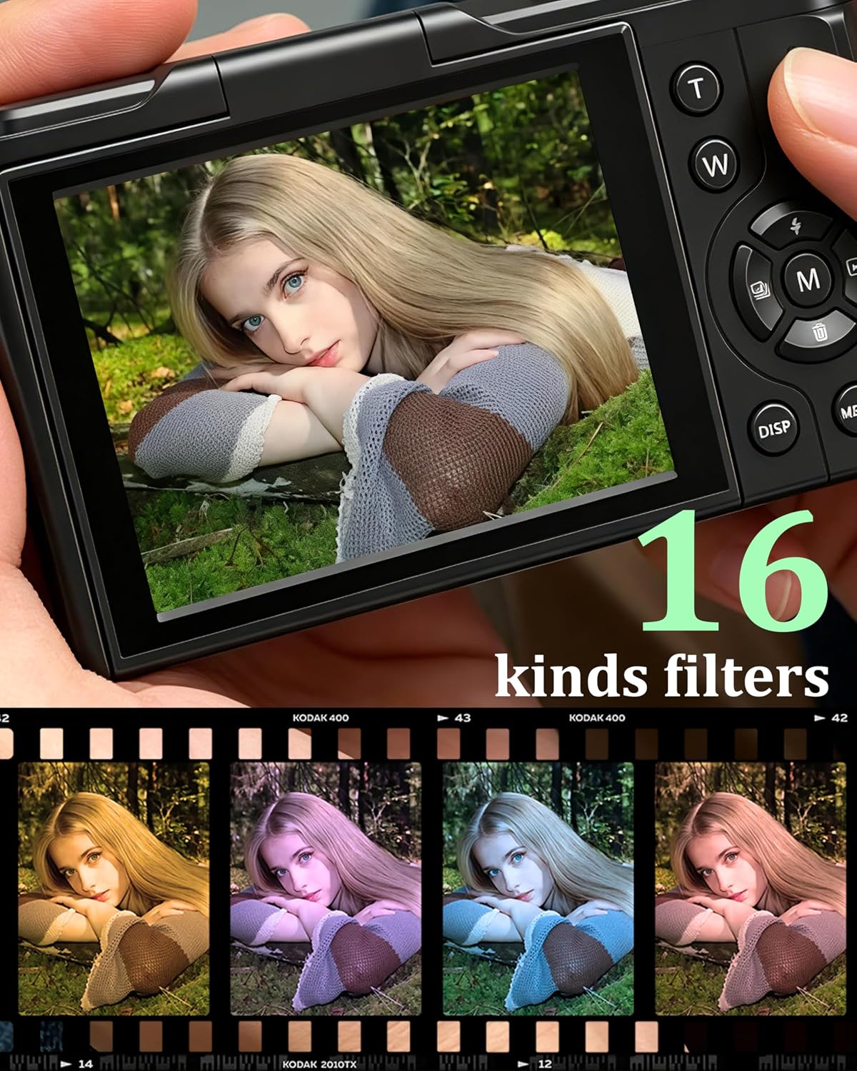 Cámara digital 4K para fotografía, cámara de vlogging de 64MP para...