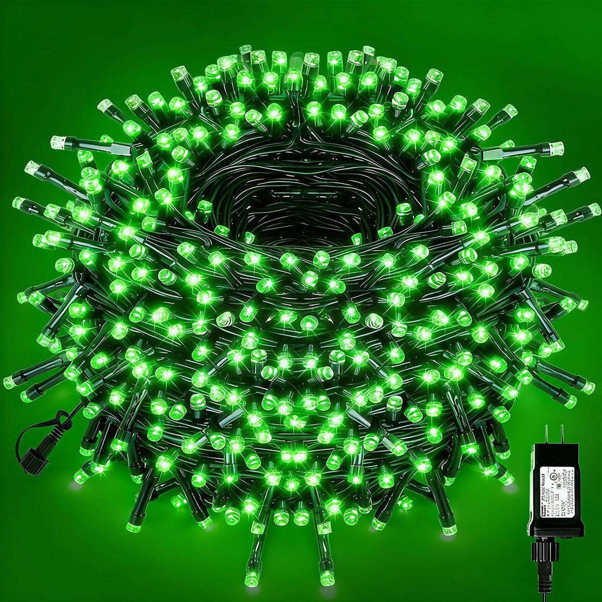 VTECHOLOGY 500 luces LED verdes para árbol de Navidad, luces de Nav...
