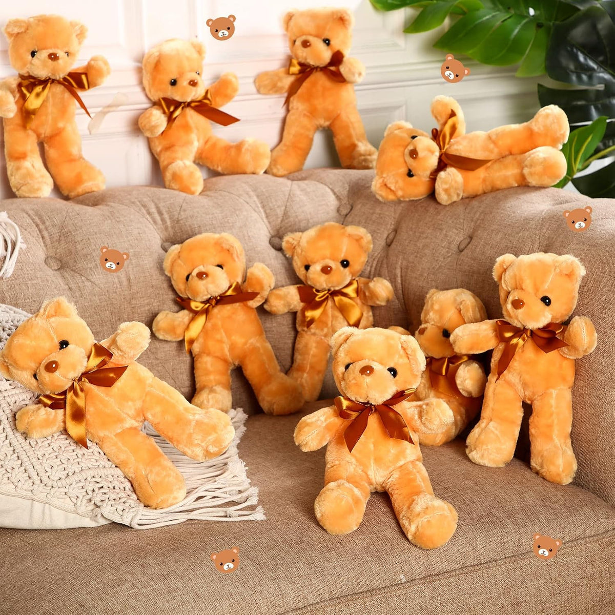 Skylety - 10 piezas de osos de peluche, paquete de animales de pelu...