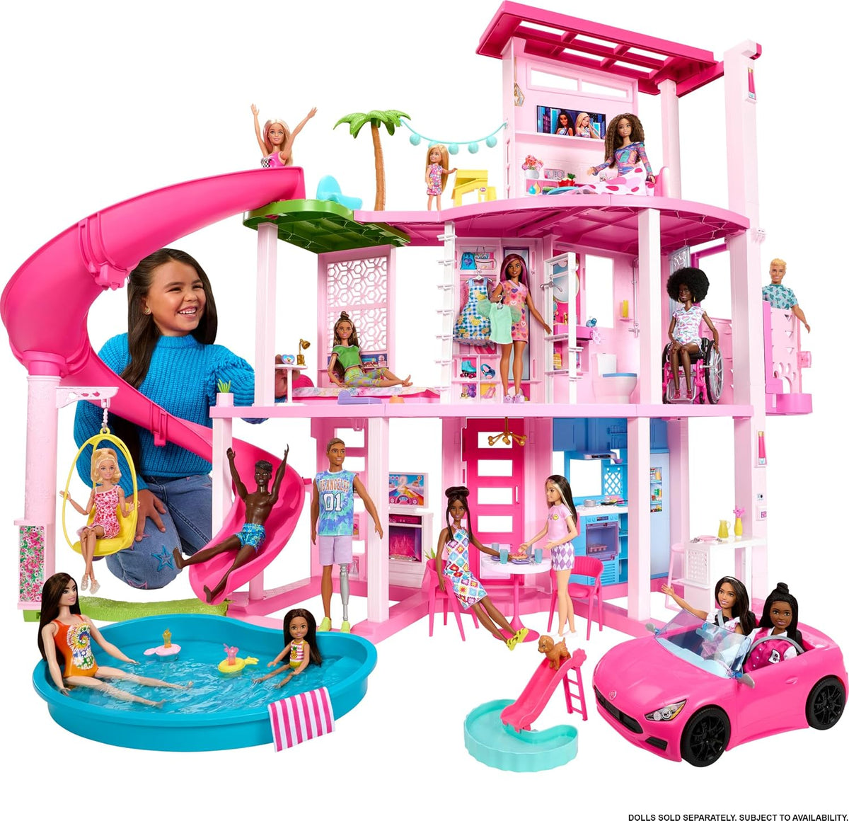 Barbie Juego de casa de muñecas Dreamhouse y accesorios temáticos |...