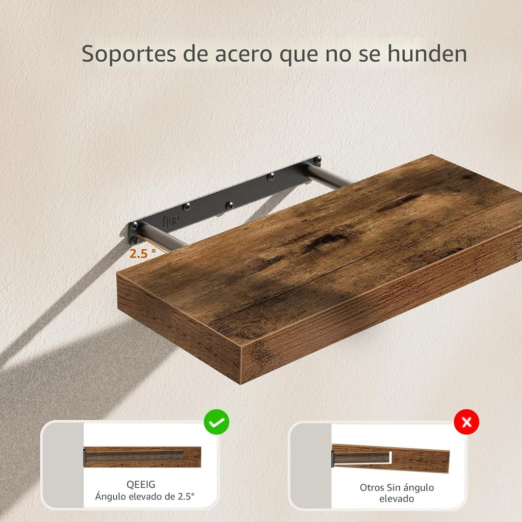 QEEIG Estantes de baño sobre el inodoro, estantes flotantes montado...