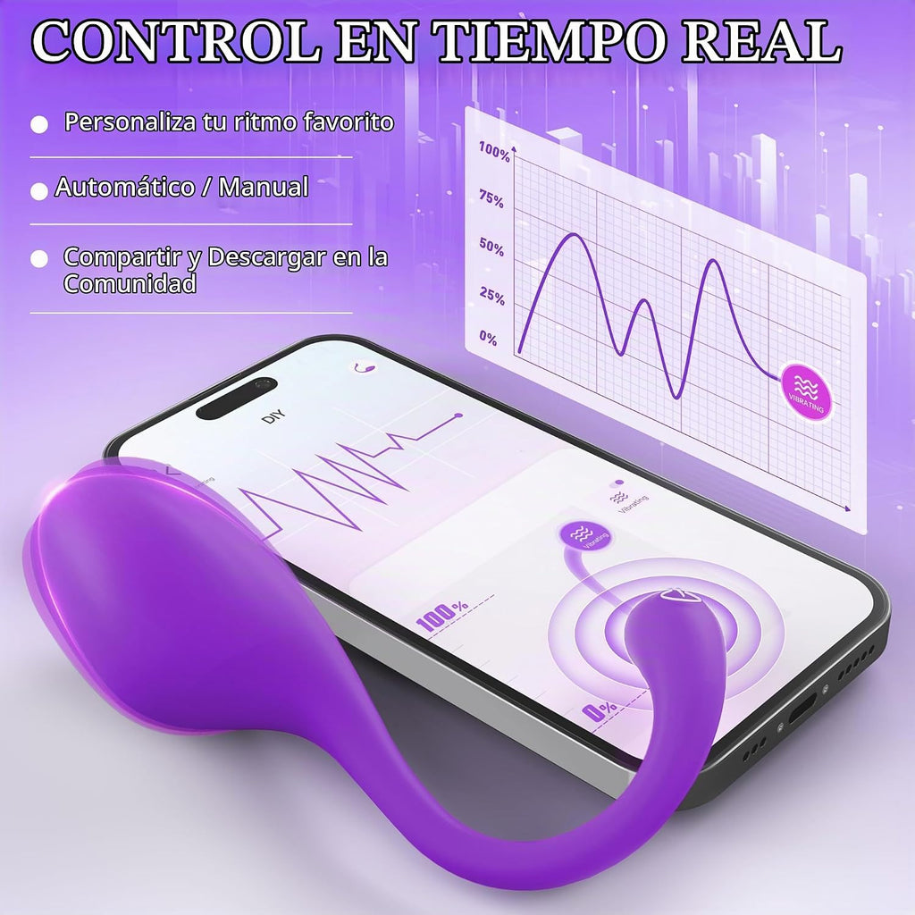 ECRVOM Vibrador AI Sync con dildo - Juguetes sexuales - Huevo vibra...